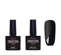 Set de esmaltes de u?as de gel con capa superior y base 12mlx2, UV LED Soak-Off Semi-Permanente Nail Salon Art Gift Box Base Coat Matt Top Coat Sets