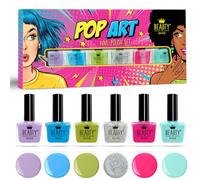 Set de Esmaltes de Uñas Brillantes - Regalo Perfecto para Chicas Adolescentes | 6 Colores Divertidos & Locos | Uñas de Fiesta & Festival | Secado Rápido, Larga Duración, Vegano | Marca Británica