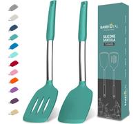 Set de esptula de silicona bakeroyal - Spatulas de Turner Silicona Resistente al calor 600F - Sptulas de silicona slidas y slidas para cocina
