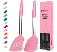Set de esptula de silicona bakeroyal - Spatulas de Turner Silicona Resistente al calor 600F - Sptulas de silicona slidas y slidas para cocinar hu