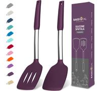 Set de esptula de silicona de Bakeroyal - Spatulas Turner Silicona Resistente al calor de la silicona 600F - Sptulas de silicona slidas y slidas