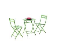 Set de exterior mesa y 2 sillas plegables gio pistacho 60 x 71,5 x cm