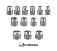 Set de Extractores de Tornillos | Extracción de Casquillos Desgastados con Adaptador de 9.5 Milímetros | Extractor De Pernos Y Tetones | para Taller de Automoción Carpintería y