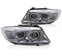 Set De Faros VOLL LED Angel Eyes Para BMW Serie 3 E90/E91 05-08 Cromado