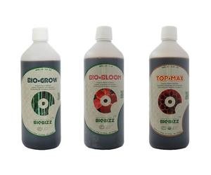 Set de fertilizantes Bio Grow, Bio Bloom y Top Max (500 ml cada uno)