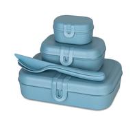 Set de fiambrera con juego de cubiertos azul candy ready Koziol