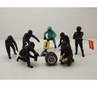 Set de Figuras 1 Fórmula 1 F1 Equipo Pit Mecánico 2020 Negro (7 Pieza) para 1: