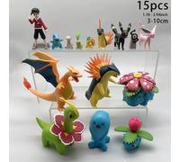 Set de Figuras de Acción de Pokémon, Personajes Clásicos y Modernos de las Regiones de Kanto, Johto, Galar y Paldea, Juguetes Coleccionables de PVC para Fanáticos Negro