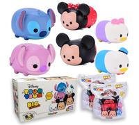 Set de Figuras Grandes Tsum Tsum de #sbabam, Set de Personajes Blandos apilables con Minnie, Mickey, Stitch, Angel, Donald y Daisy, Caja Divertida con 2 Personajes, Edad 3