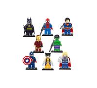 Set de figuras ninja en miniatura de los Vengadores (8 piezas)