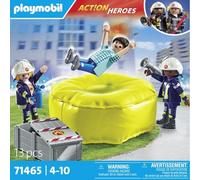 PLAYMOBIL Action Heroes 71465 Bomberos con colchoneta, con Cascos, un megáfono y un extintor, Juegos de rol imaginativos y Divertidos, Juguetes para niños a Partir de 4 años
