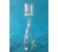 Set de filtración de laboratorio con embudo Buchner de 500 ml y matraz Erlenmeyer - junta 24/40, vidrio de borosilicato, filtro grueso(0.5LFlask 250mlFunnel)