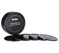 Set de filtros gris Rollei Premium de objetivo compuesto de: 1 filtro ND 8,ND 64 y ND 1000 de cristal Gorilla con anillo de aluminio de exposición prolongada con tapa protectora de aluminio.(72 mm)
