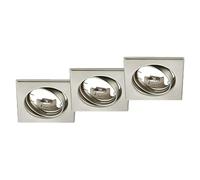 Set de focos empotrables Jura (Níquel mate, Diámetro: 8 cm, Cuadrado)