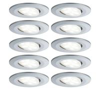 Set de focos LED empotrables Calla (6 W, Ø x Al: 9 cm x 5 mm, Cromo, Blanco neutro)