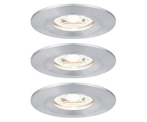 Set de focos LED empotrables Nova Mini (12 W, Aluminio, 3 ud., Blanco cálido)