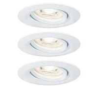 Set de focos LED empotrables Nova MIni (12 W, Blanco, 3 ud., Blanco cálido, Cabezal de lámpara móvil)