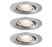 Set de focos LED empotrables Nova MIni (12 W, Hierro cepillado, Blanco cálido, Cabezal de lámpara móvil)