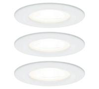 Set de focos LED empotrables Nova Reto Rigid (6,5 W, Blanco, 3 ud., Blanco cálido, Diámetro: 7,8 cm, IP44)