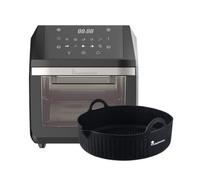 MasterPRO Rocket 1100 - Freidora de Aire sin Aceite y Horno - Capacidad de 11L - Potencia de 1800W - Pantalla LED Táctil - Temperatura Regulable + Bandeja De Horno Redonda Silicona
