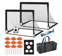 Set de Fútbol - 3.9x2.9 Pies Equipo de Entrenamiento - Set de 2 Piezas con Portería, Balón, Diana y Conos | para Jugar en Interiores, Exteriores, Patio, Jardín, Campo y