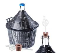 Set de globos de fermentación de KADAX de 20L, globo de fermentación con cesta de plástico y accesorios de fermentación, tapón de goma, tubos de fermentación, abertura estrecha, globo para vino