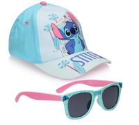 Set de gorra y gafas de sol para niños Stitch - 5-12 años - Protección UV400 Categoría 3 - Accesorios Verano Disney - Idea de regalo