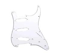 Set de guitarra eléctrica Pickguard Placa Rascadora Precableada De Golpeador De 11 Agujeros Para Guitarra Eléctrica Con Tornillos(White)