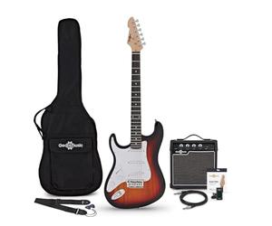 Set de Guitarra Eléctrica Zurda LA + Amplificador Sunburst