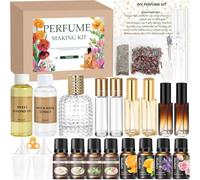 Set de hacer perfume, Vezerd Perfume Oil Making Kit, creativo juego de manualidades para adultos con aceite esencial, mini fragancias como regalo para mujeres/niñas/damas