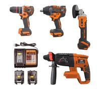 Set de herramientas eléctricas PNI WK450 con 2 baterías 18V 5.0Ah, cargador incluido, sin escobillas