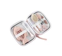Jané Set Higiene Bebé con Neceser, Kit Completo Recién Nacido (Cepillo, Peine, Tijeras, Cortauñas, Lima, Cepillo Dental, Termómetro), Rosa