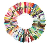 Set de Hilos para Bordar con 100 Colores de 8 Metros, Hilo Suave Multicolor para Punto de Cruz, Nudos, Trenzado y Ganchillo, Apto para Proyectos DIY y Manualidades Creativas