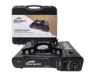 Set de hornillo de gas para camping - Hornillo de gas compacto y potente con maletín de transporte, ideal para actividades al aire libre como camping y senderismo