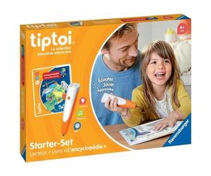 Set de iniciación Ravensburger tiptoi, Lector y Libro «La enciclopedia del pequeño Curioso», Juego Educativo Interactivo sin Pantalla, Aprendizaje Infantil, a Partir de 4 años, versión en francés