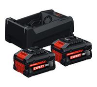 Set de inicio EXPERT 2x EXBA 18V-55 + cargador de doble voltaje GAL 12V/18V-80, Conjunto negro