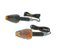 Set de Intermitentes M10 Negro Crystal Transparente