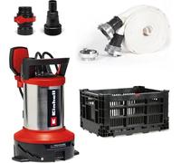Einhell Set de inundación GE-DP 7535 N LL ECO – 750 W, caudal 18.500 l/h, Ø35 mm, manguera 10 m