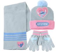 Set de invierno Stitch para niña - Gorro, bufanda y guantes Disney - Conjunto cálido y suave - Regalo ideal para fans de Stitch