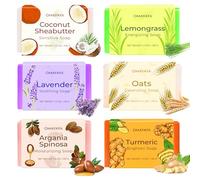 Set de jabones en pastilla, 6 x 100g Set de jabones naturales, Regalos para mujeres, Jabón de ducha,Jabón artesanal, Regalo para Navidad, Día de la Madre y cumpleaños