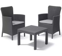 Set de Jardín KETER Balcón Salvador Con Dos Sillones Y Mesa Antracita