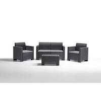 Set de Jardín Nebraska 2 Completo De Almohadas Color Antracita 2POLTR+1DIV+1TAV