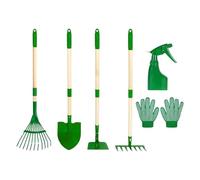Set de Jardinería para Niños, Set de Excavación con Mango de Madera, Infantil de Jardinería, para Niños y Niñas de 3 Años en Adelante, para Jardín, Patio, Parque, Playa, y
