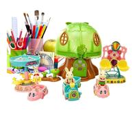 Set de juego adorable bosque con una figura de conejo