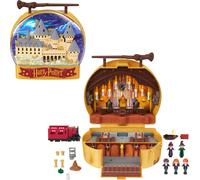 Set de juego coleccionable Polly Pocket Harry Potter Compact con 5 mu ecos de personajes y 11 accesorios Exterior de Hogwarts