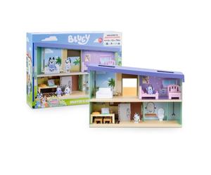 Set de Juego de Bluey «La casa de Muffin» - Casa de Dos Niveles con Cuatro Habitaciones y balcón - 10 Accesorios - Incluye Figuras exclusivas de Muffin y Socks - Más de 28 cm de Alto