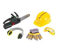 Theo Klein 8532 Bosch Chainsaw I with Battery - Powered Sawing Noises and Flashing Light I Protective Equipment Included I Toy for Children Aged 3 Years and up