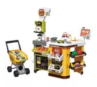Set de juego de supermercado con nevera - 65 piezas