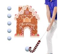 Set de Juego Golf con Pan de Jengibre Juguetes interactivos navideños | Juegos Golf para Fiestas Para Adultos Niños Interior Exterior Salón Oficina Patio Fiesta