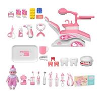 Set de juego para niños - Set de juego para Juego de juego realista para dentista, juguete educativo interactivo para niños, niños y niñas